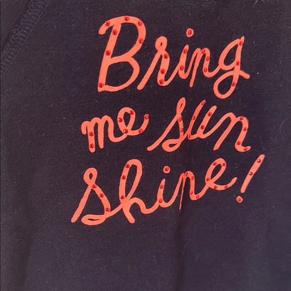 NWT OshKosh B'gosh Navy Blue and Pink studded crewneck short sleeve Sweatshirt - Picture 4 of 5